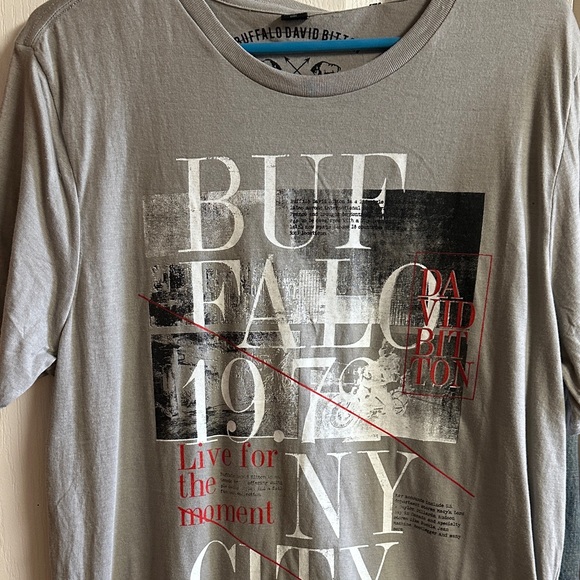Buffalo David Bitton Gray Graphic Tee - Picture 1 of 4